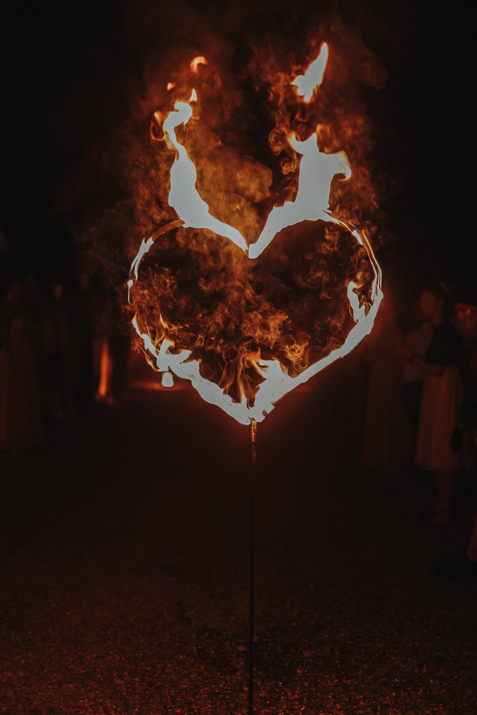 Feuershow Show 3 Bühnenauftritt